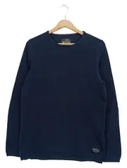Vorschaubild 1 von Herren Pullover Gr. 46/S Blau Casual Baumwolle Strukturmuster