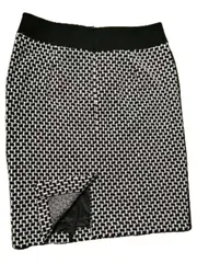 Vorschaubild 4 von Bleistiftrock Damen Gr. 40 Schwarz Geometrisch Business Midirock