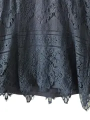 Vorschaubild 5 von Damen Spitzenbluse Gr. 36 S Blau Elegant Kurzarm