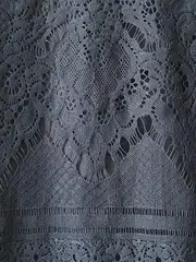 Vorschaubild 7 von Damen Spitzenbluse Gr. 36 S Blau Elegant Kurzarm