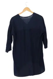 Vorschaubild 2 von MARC O POLO Bluse Damen Gr. 38/M Blau Viskose Casual Elegant