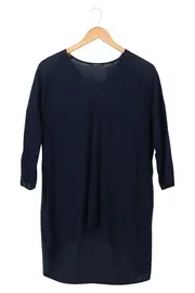 Vorschaubild 1 von MARC O POLO Bluse Damen Gr. 38/M Blau Viskose Casual Elegant