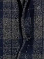 Vorschaubild 4 von Herren Sakko Gr. 50 Kariert Wolle Grau Blau Blazer