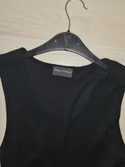 Vorschaubild 2 von Maxikleid Damen Gr. S Schwarz Uni Freizeitkleid Viskose