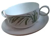 Vorschaubild 1 von Studio-Linie Suppentasse mit Untertasse Ähren Dekor Porzellan Weiß
