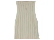 Vorschaubild 3 von Damen Pullunder Gr. 34/XS Beige Strick Lochmuster Ärmellos