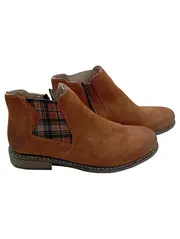 Vorschaubild 1 von Damen Stiefelette Chelsea Boot Braun Wildlederoptik Gr. 40