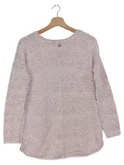 Vorschaubild 2 von Damen Pullover Gr. 36/S Rosa Strickmuster Herzen Streetwear