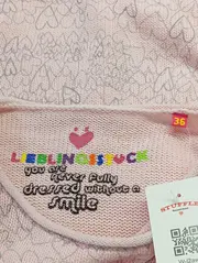 Vorschaubild 3 von Damen Pullover Gr. 36/S Rosa Strickmuster Herzen Streetwear