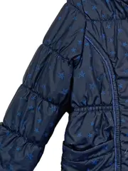 Vorschaubild 2 von Kinder Steppjacke Mädchen Gr. 98 Blau Sterne Kapuze Winterjacke