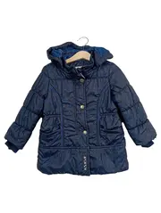 Vorschaubild 1 von Kinder Steppjacke Mädchen Gr. 98 Blau Sterne Kapuze Winterjacke