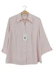 Vorschaubild 1 von Damen Bluse Gr. 44/XXL Rosa Elegant mit Strassbesatz