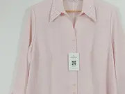 Vorschaubild 2 von Damen Bluse Gr. 44/XXL Rosa Elegant mit Strassbesatz