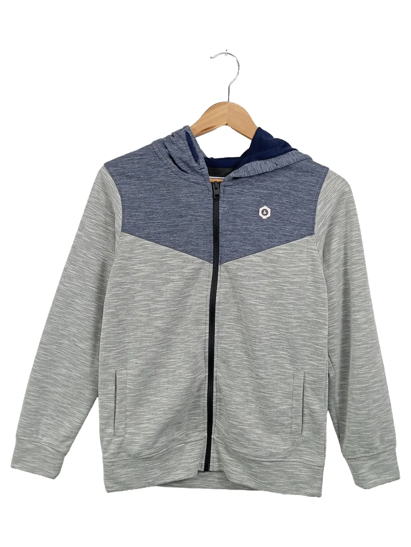 JACK & JONES Kinder Sweatjacke Kapuze Grau Gr. 164 Jungen Hoodie Sport