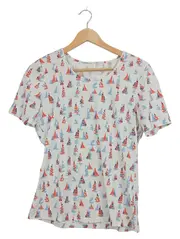 Vorschaubild 1 von Damen T-Shirt Gr. 38 Segelboot Maritim Weiß Blau Rot