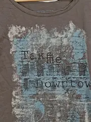 Vorschaubild 3 von EDC Damen T-Shirt Grau Gr. 34/XS Casual mit Print