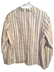 Vorschaubild 2 von Damen Blazer Gr. 46/3XL Beige Gestreift Klassisch