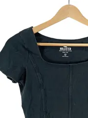 Vorschaubild 2 von Damen T-Shirt Gr. S Schwarz Kurzarm Baumwolle Casual Freizeit