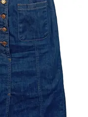 Vorschaubild 4 von Damen Jeanskleid Gr. 32 Blau Casual Midikleid Baumwolle