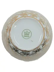 Vorschaubild 2 von Zuckerdose Keramik Weiß Goldrand Blumenmuster Klassisch
