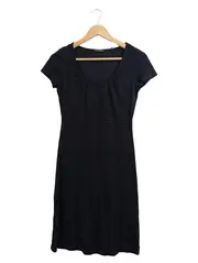 Vorschaubild 1 von Damen Freizeitkleid Gr. 34 Schwarz Casual Kurzarm