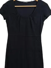 Vorschaubild 3 von Damen Freizeitkleid Gr. 34 Schwarz Casual Kurzarm