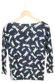 Vorschaubild 2 von Damen Sweatshirt Tiermotive Applikationen Strass Blau Gr. 34 XS
