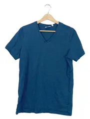 Vorschaubild 1 von Herren T-Shirt V-Ausschnitt Petrol Gr. M Basic