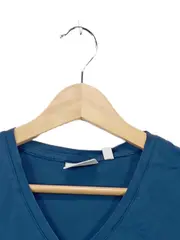 Vorschaubild 2 von Herren T-Shirt V-Ausschnitt Petrol Gr. M Basic