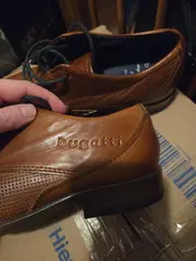 Vorschaubild 2 von Herren Derby Schnürschuhe Leder Braun Gr. 41 Business Lochmuster