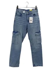 Vorschaubild 1 von Mädchen Cargohose Jeans Blau Gr. 152 Straight Baumwolle