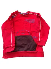 Vorschaubild 1 von Sweatshirt Jungen Rot Schriftzug Gr. 110 Baumwolle