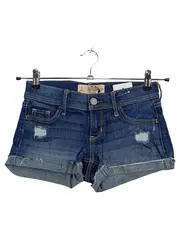 Vorschaubild 1 von Jeans Shorts Damen Short-Short Low Rise W24 Blau Destroyed