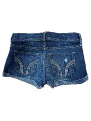 Vorschaubild 3 von Jeans Shorts Damen Short-Short Low Rise W24 Blau Destroyed