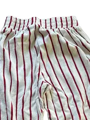 Vorschaubild 5 von Kinder Hose Gr. 128 Weiß Rot Gestreift Maritim Stoffhose Sommer Baumwollmix