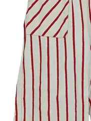 Vorschaubild 3 von Kinder Hose Gr. 128 Weiß Rot Gestreift Maritim Stoffhose Sommer Baumwollmix