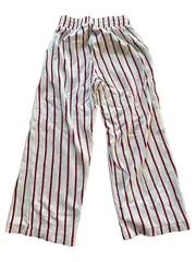 Vorschaubild 2 von Kinder Hose Gr. 128 Weiß Rot Gestreift Maritim Stoffhose Sommer Baumwollmix