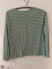 Vorschaubild 2 von Denim Langarmshirt Damen M grün weiß gestreift Maritim
