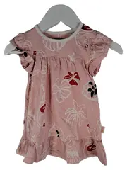 Vorschaubild 1 von Sommerkleid Gr. 68 Rosa Blumenmuster Rüschen Baumwolle Freizeit