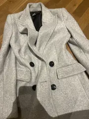 Vorschaubild 4 von Damen Blazer Kurzmantel Jacke Grau Meliert Gr. XS 34