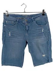 Vorschaubild 1 von Damen Jeans Shorts Blau Gr. 40 Casual Lochmuster Baumwolle