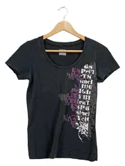 Vorschaubild 1 von Sports Damen T-Shirt Gr. 38 M Schwarz Kurzarm Print