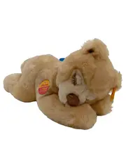 Vorschaubild 2 von Teddybär Kuscheltier liegend Plüschtier Knopf im Ohr beige