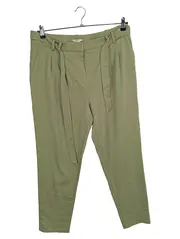 Vorschaubild 1 von Damen Stoffhose Gr. 40 Grün Casual mit Bindegürtel