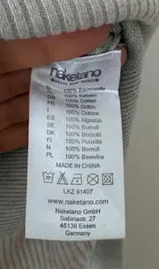 Vorschaubild 4 von Damen Pullover Rollkragen Gr. S Grün Gestreift Baumwolle