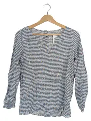 Vorschaubild 1 von Damen Bluse Gr. S Mehrfarbig Grafisch Langarm Viskose