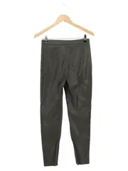 Vorschaubild 2 von Damen Lederhose Grün Gr. S W28/36 Kunstleder Optik Casual Modern