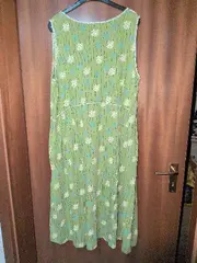 Vorschaubild 2 von Sommerkleid Damen XL Grün Blumenmuster Baumwolle Boho