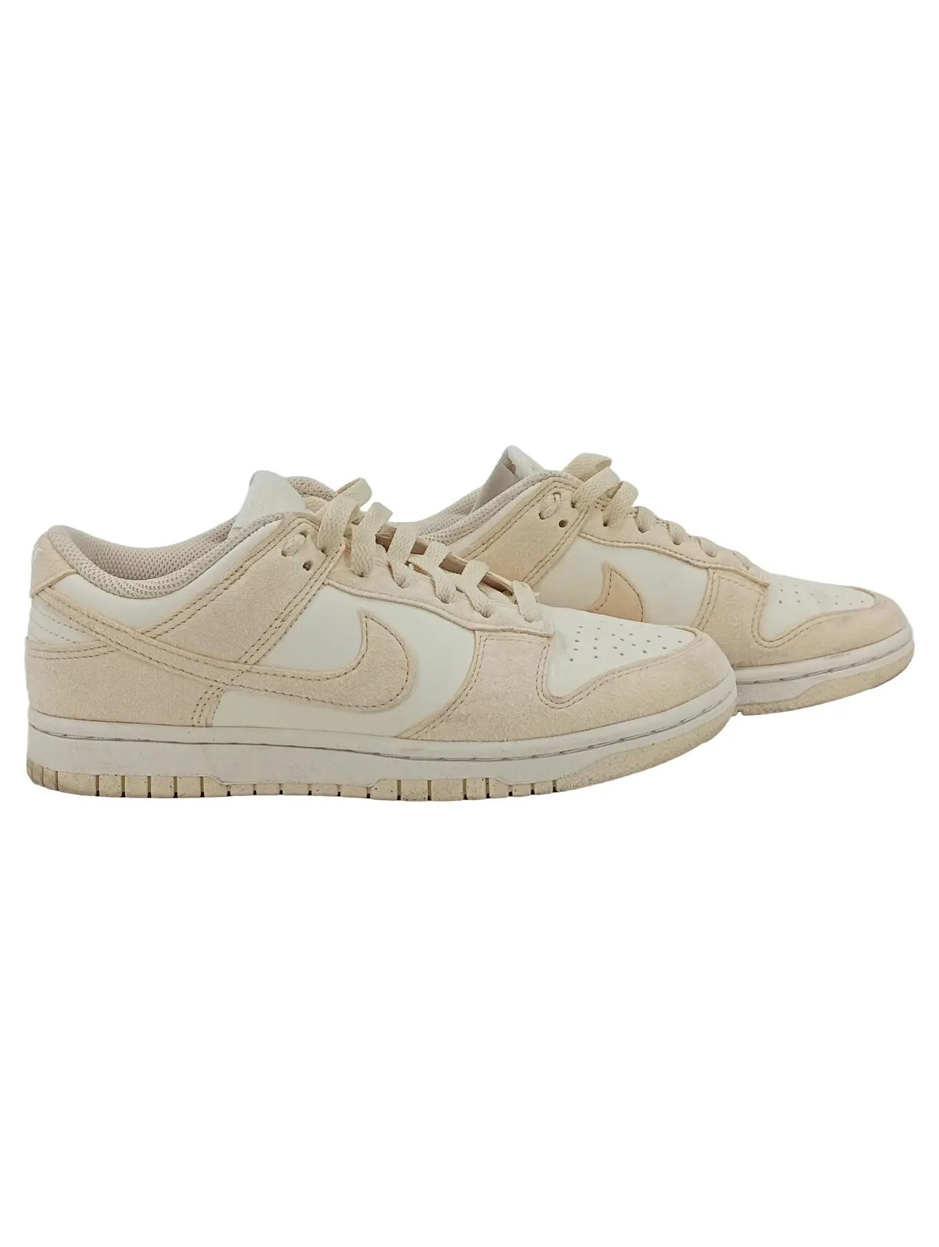 NIKE Dunk Low Sneaker Damen Leder Beige Gr. 38 Streetwear Freizeit