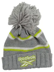 Vorschaubild 1 von Mütze Bommel Grau Sportlich Damen Strickmütze Wintermütze
